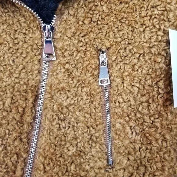 1 DAY SALE NEW Nine West MOTO Teddy/Sherpa Jacket - Picture 8 of 12